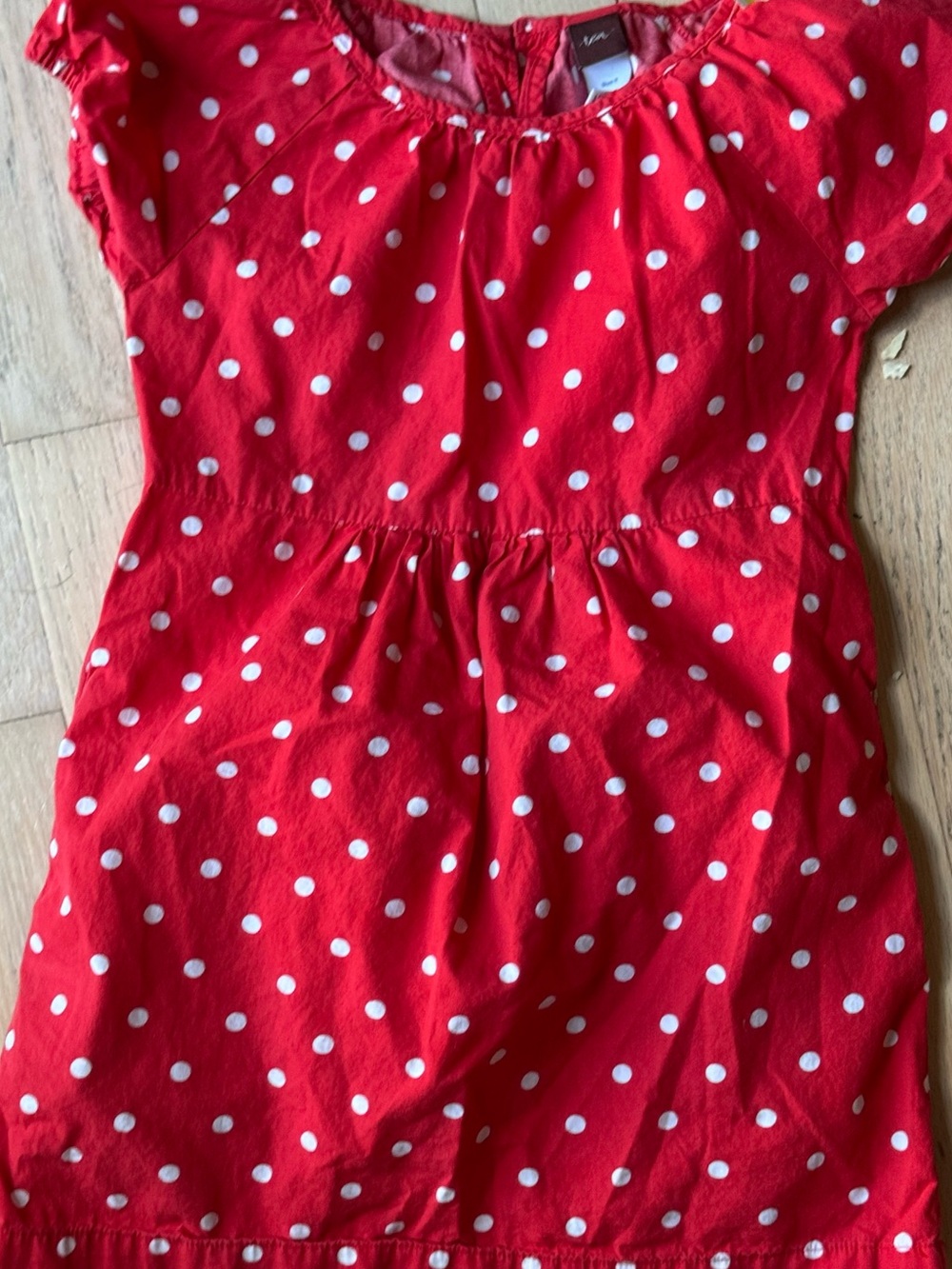 Girls Red Polka Dot Casual Dress - Comfortable Everyday Style
